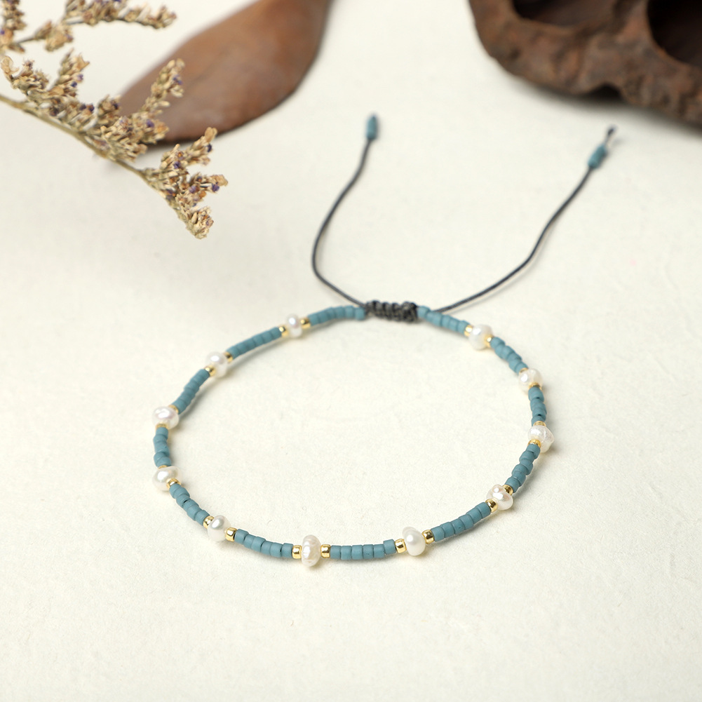 Women'S Gender Beaded Design Simple Style Style 1 Piece Simple Style Round Mixed Materials Beaded Women's Bracelets