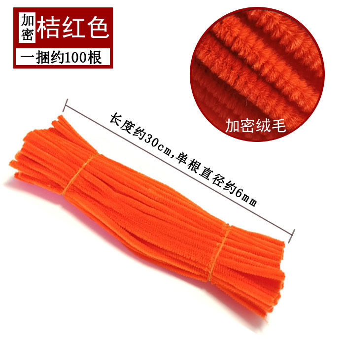 Varillas de felpa encriptadas de 42 colores, tiras para raíces de cabello, materiales populares para ramos hechos a mano, fabricante de varillas de felpa.