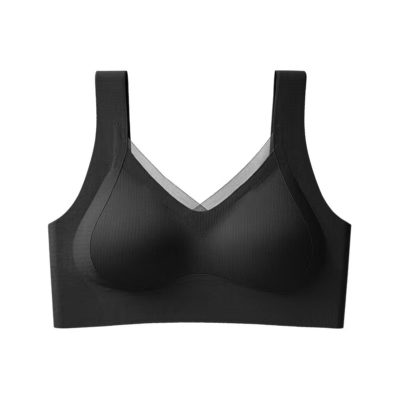 Soporte suave doble elevación camellia material interior fijo taza ropa interior de mujer cómoda anti-caída ropa interior chaleco de mujer