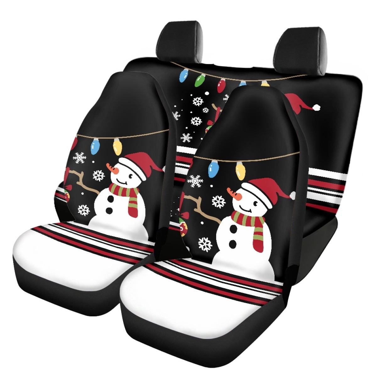 Santa Claus Print Custom Seat Covers Amazon Car Anti-Slip 3-Piece Set Seat Cushion Pod, Minimum Order of One Piece