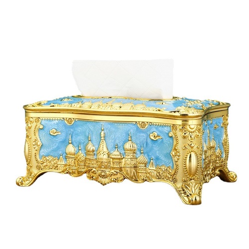 European-style tissue box creative living room tissue box, luxury tissue box, acrylic napkin box, Russian decorative item