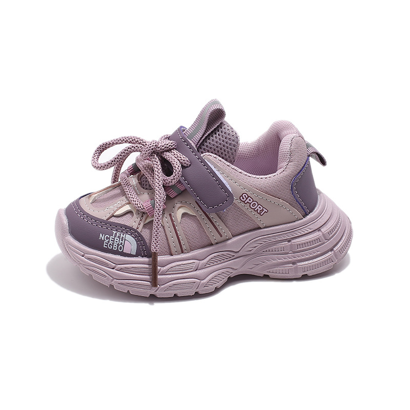 Zapatos deportivos infantiles primavera y otoño nuevos niños de moda versátil zapatos de papá chicas ligeras con suela suave zapatos de carrera casuales