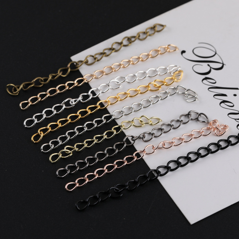 5Cm7Cm Metal Tail Chain Bracelet Necklace Extension Chain Finishing Chain Extension Chain DIY Jewelry Accessories Jewelry Chain