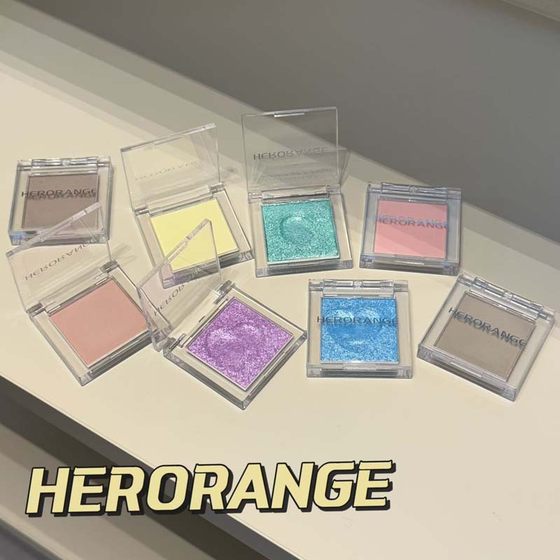 HERORANGE ~ Dawn Monochrome Eyeshadow Low Saturated Matte Pearlescent Flash Waterproof Sweat-proof Brightening Highlight Eyeshadow