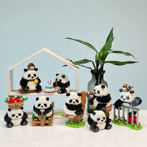 【Wholesale Dropshipping】Panda Hua Hua Cute Orchid Fortune Cubes Children Girl Brain-Teasing Assembly Street Stall Decor Toy