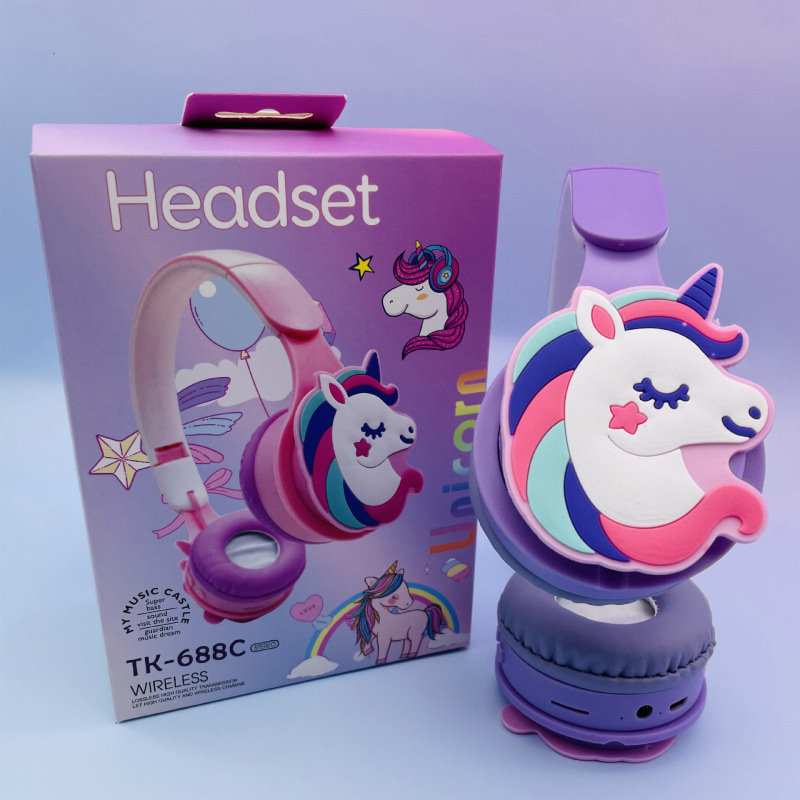 TK-688C Internet Celebrated Unicorn Cartoon Headset Cute Children's Student Folding Headset Bluetooth Headset Headset TK-688C Internet Celebrated Unicorn Cartoon Headset Cute Children's Student Folding Headset Bluetooth Headset Headset