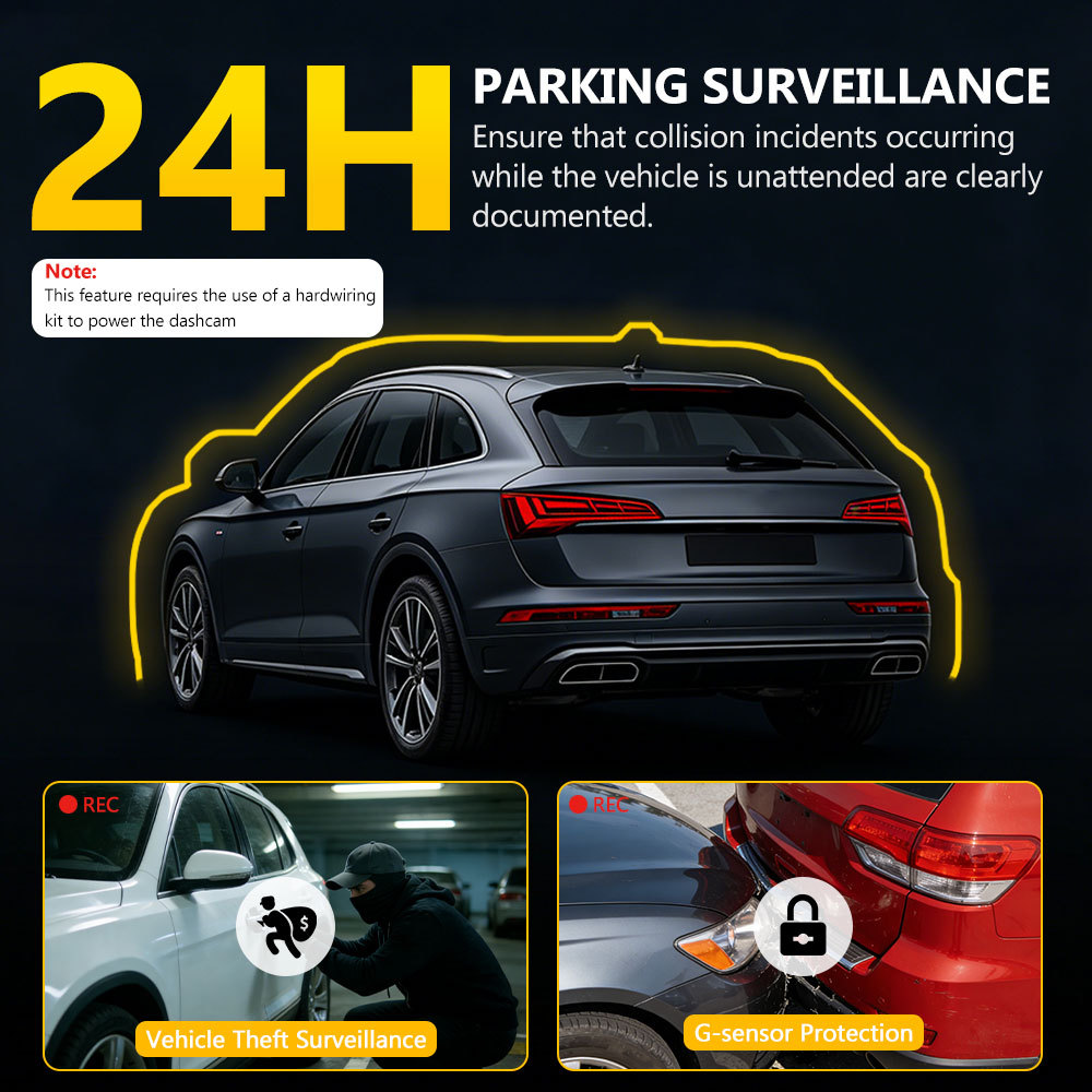 Cross-Border Four-Lens Dash Cam with Wifi Connectivity, Full-Range Monitoring of Front, Rear, Left, and Right Sides, and Night Vision