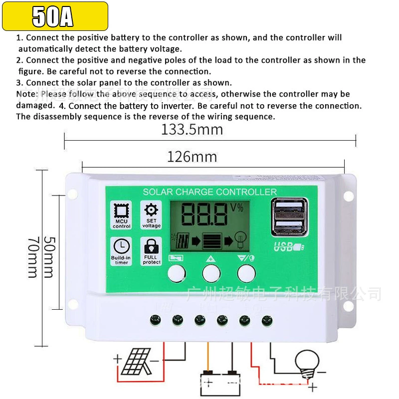 Handheld travel power supply solar-powered, set, controller, 25W, 500W
