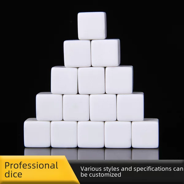 Factory Direct supply 18mm 25mm light board dice silk screen logo pattern toy blank acrylic dice