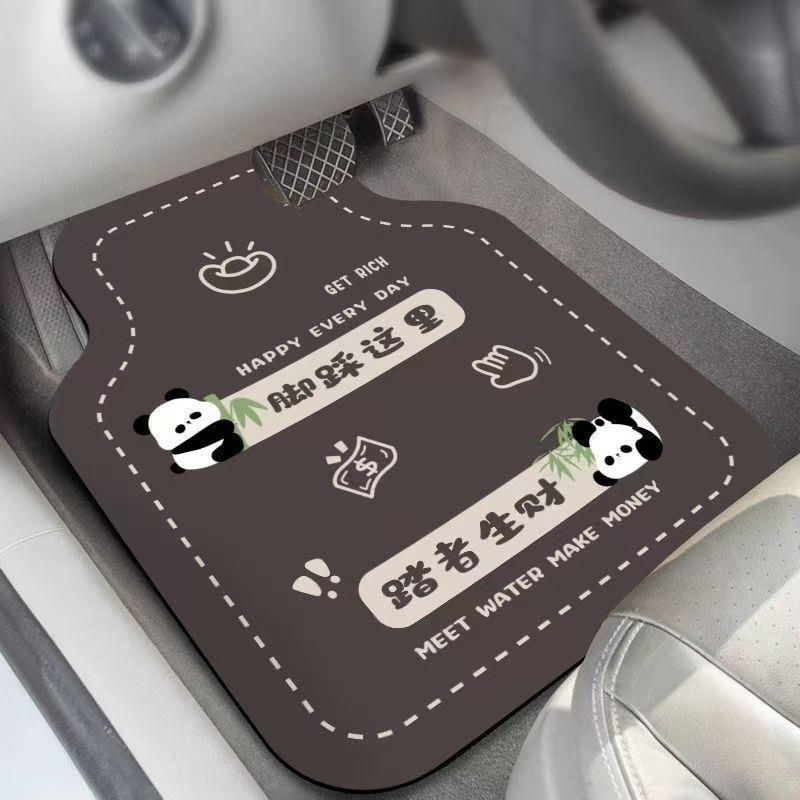 Car floor mats made of diatom mud, universal carpet-style foot mats, non-slip, dirt-resistant, easy to maintain, complete set of car mats