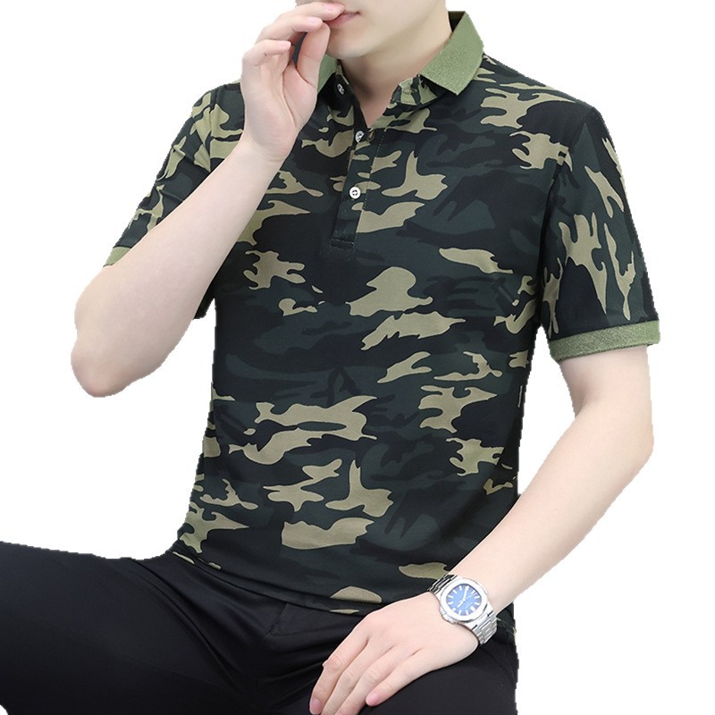 Ready Stock Embroidered Cotton Short-Sleeved T-Shirts, Men's Polo Shirts, Casual Men's T-Shirts, Training Clothing, Work Clothes Wholesale