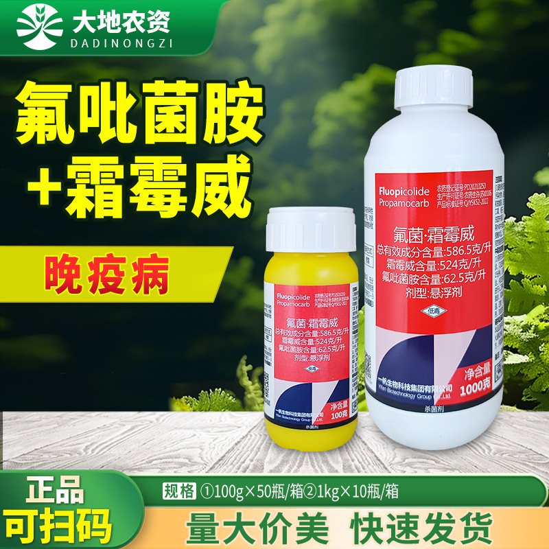一帆叶青霜氟吡菌胺霜霉威番茄晚疫病专用正品农药农用杀菌剂悬浮