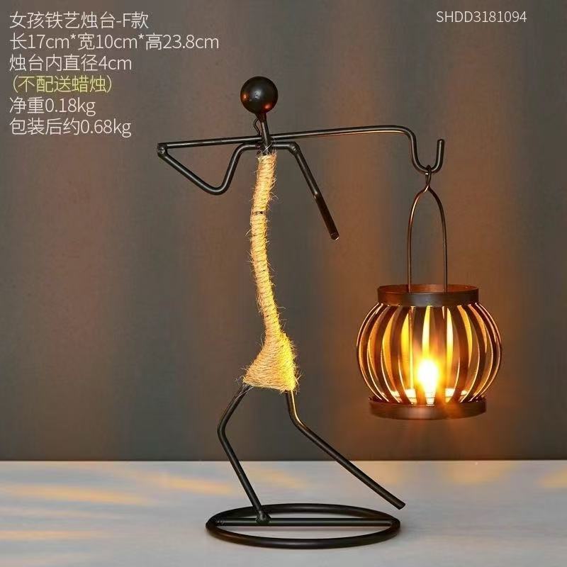 クリエイティブな装飾品キャンドル燭台北欧レストランテーブル装飾バールーム手作り|undefined