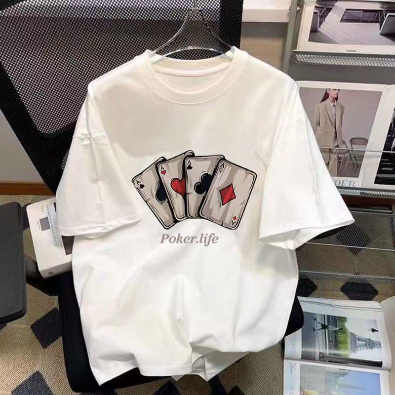 White Short Sleeve-Playing Cards