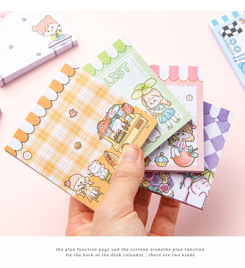 35g Weight Sticky Note Stationery Type 1 Piece Quantity Class, Learning, School Occasion Cartoon Pattern Cartoon Style, Cute Style 1 Piece Cartoon Class Learning School Paper Cartoon Style Cute Sticky Note 2