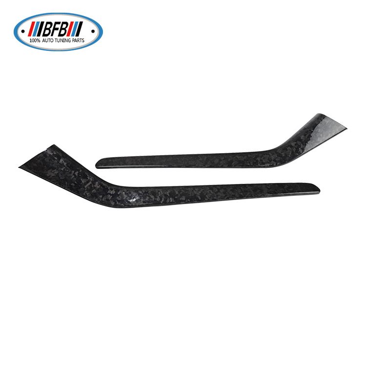 100% Real Carbon Fiber Marble Center Console Shift Sides Trim - For Tesla Model 3 - Bright Forged Shift Panels