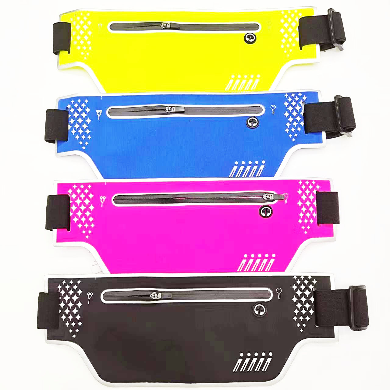 Outdoor sports waist bag: Light and thin, running, reflective voltage, invisible zipper, fitness phone bag pic 1