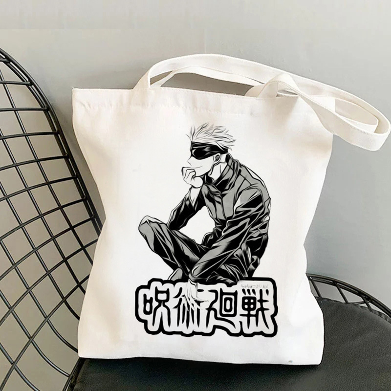Jujutsu Kaisen impresa bolsa de lona Harajuku bolsa de hombro bolsa de compras de mano de moda Aliexpress Amazon