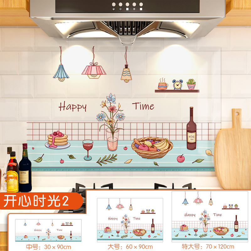 Cocina ignífugo ignífugo cocina transparente pegatinas a prueba de aceite cocina estática resistente a altas temperaturas pegatinas de cocina autoadhesivas al por mayor