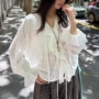 v领宽松小众法式娃娃衫