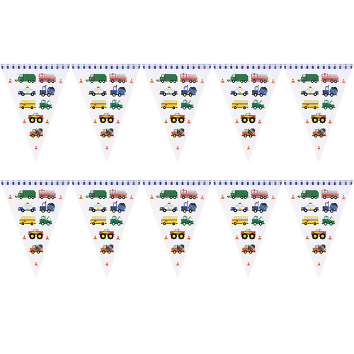 Construction truck excavator forklift construction boy party paper cup paper plate knife fork spoon tablecloth banner birthday decoration supplies