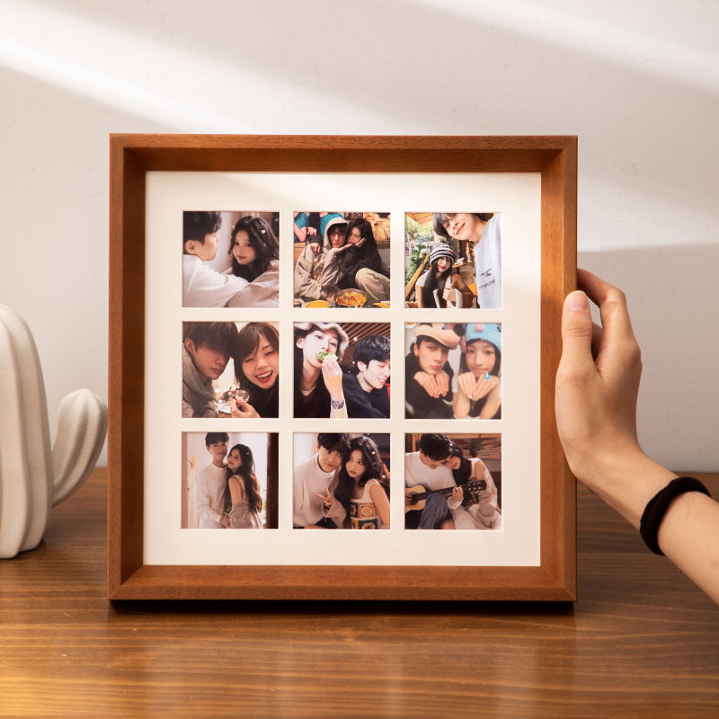 Solid Wood Photo Frame Display Stand DIY Couple Polaroid Best Friend Commemorative Heart 10inch Picture Frame Gift Solid Wood Photo Frame Display Stand DIY Couple Polaroid Best Friend Commemorative Heart 10inch Picture Frame Gift