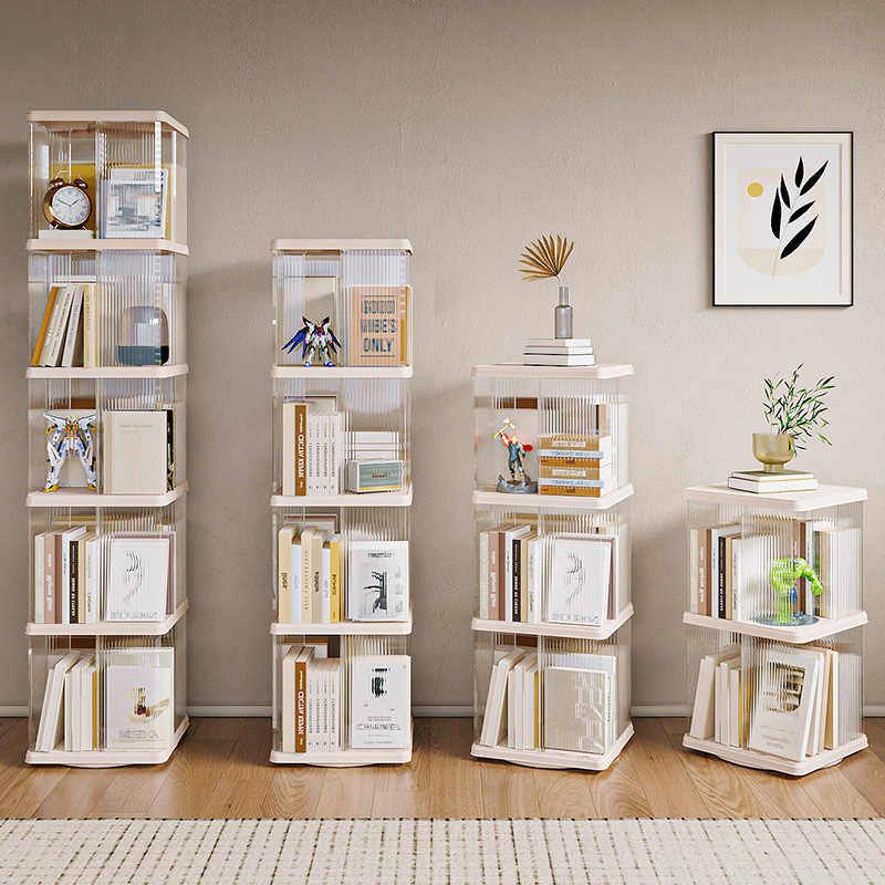 Estante de libros giratorio 360 grados estante de almacenamiento multicapa para estantes de almacenamiento de gran capacidad de sala de estar para niños image 1