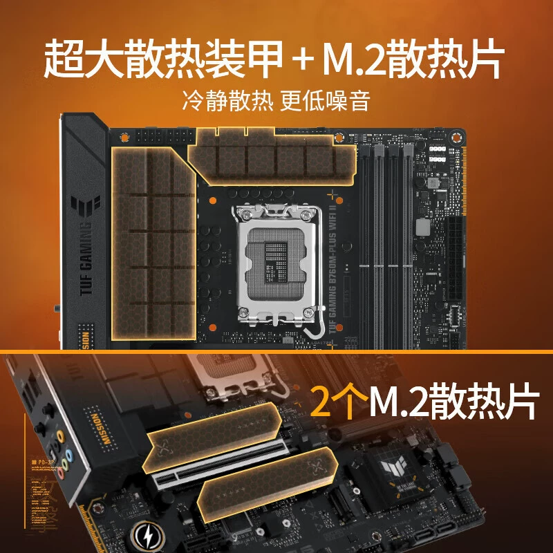 TUF GAMING B760M-PLUS WIFI II Heavy Cannon серия материнская плата
