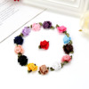 Hair band with bow contains rose flower-shaped, clothing, hair accessory, decorations, polyester, thin weaving