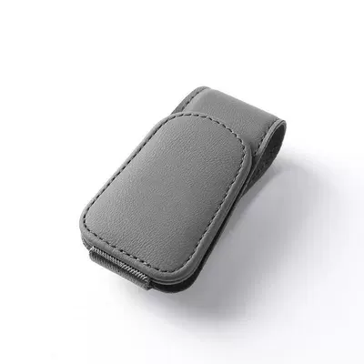Car glasses clip sunglasses Car Glasses Clip/Bill Clip - original-car-leather-pu-gray