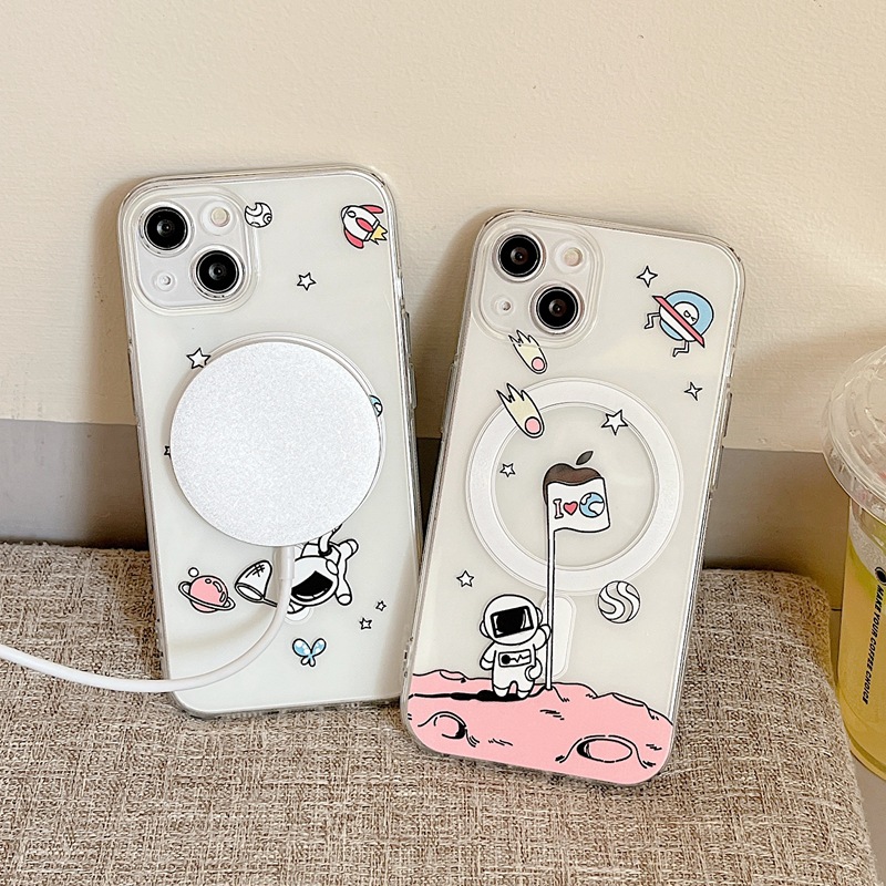 Magnetic Astronaut Phone Case For Iphone 15 Pro Max And 14 12_voghion.com