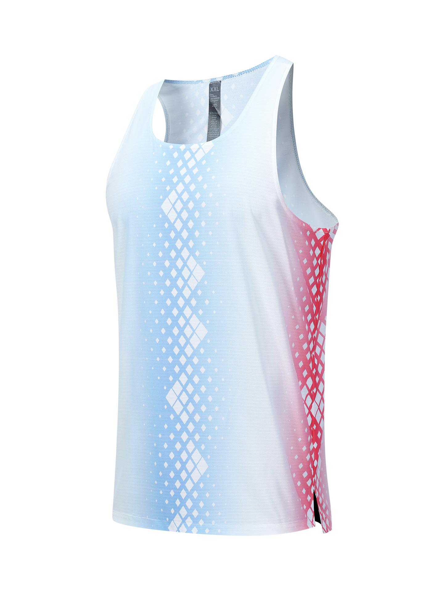 Verano nuevo chaleco deportivo sin mangas gradiente estampado carreras maratón fitness transpirable de secado rápido chaleco ligero