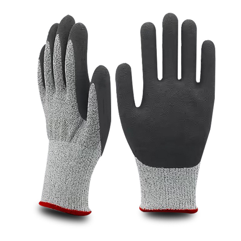 Guantes anti-corte de nivel 5 HPPE anti-mordedura y anti-puñalada matanza EN388 PU mate para matar peces guantes de protección laboral image 19