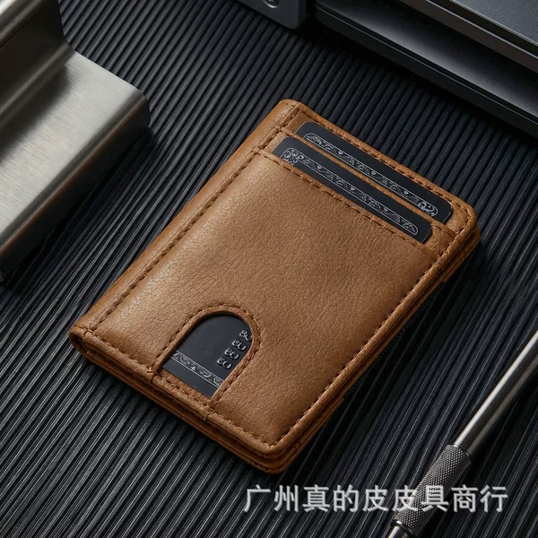 Cross-border cardholder, men's RFID anti-theft card case, European and American style, multi-functional, ultra-thin, magnetic closure, new cardholder