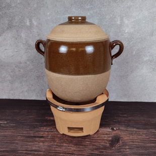 Old-Fashioned Earthen Casserole Stew Pot Sand Pot Soup Household Ceramic Casserole Gas Small Casserole Country Health Soup Pot