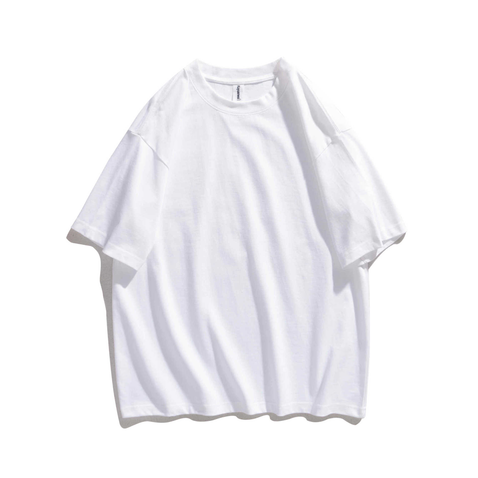 AG260 g 32 camisetas pesadas de algodón puro con hombros caídos, camiseta de manga corta de marca de moda suelta de gran tamaño personalizada