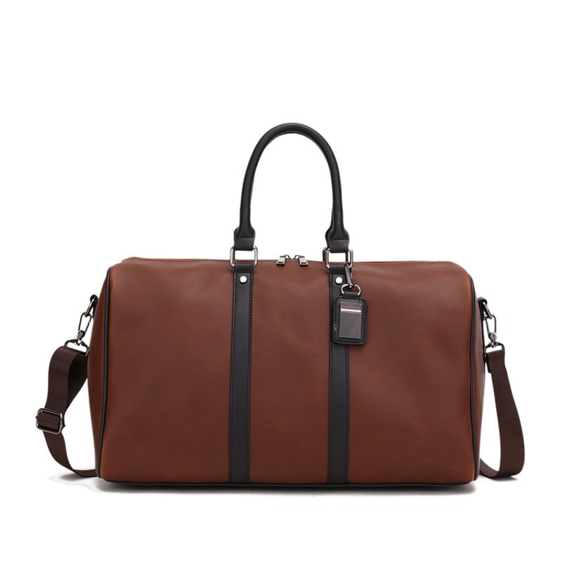 In-Stock Wholesale Large-Capacity Men's Horizontal Travel Bag, Short-Distance Luggage Bag, Trendy Men's Retro Gym Bag, Single-Shoulder Crossbody Bag