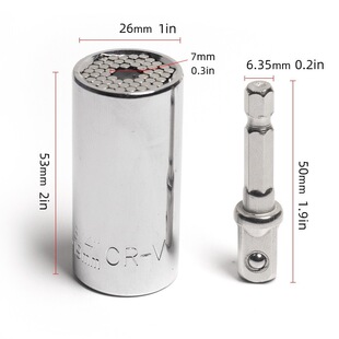 �Řӿ羳��Ӣ��7-19mm��Ͳ3/8"���Ǳ��ӗU1/4"-3/4"�yɫ��݆��Ͳ