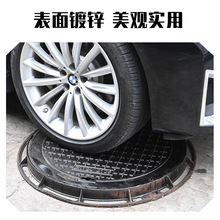 行业优选圆形球墨铸铁井盖 雨水污水方井雨水套篦轻型重型井盖