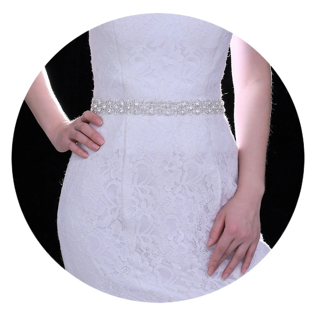 Comercio exterior de la industria pesada cinturón de metal rhinestone incrustaciones sello de la cintura nupcial cadena de la cintura falda decorativa cinta gruesa al por mayor