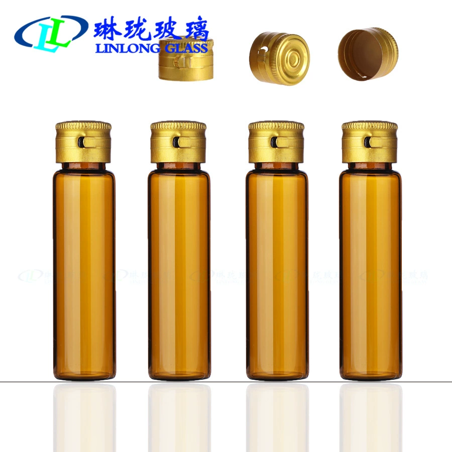 10MLC Тип крышка разрыва бутылки медицины управлением коричневого цвета устная Жидкостная коричневая алюминиевая/комплект