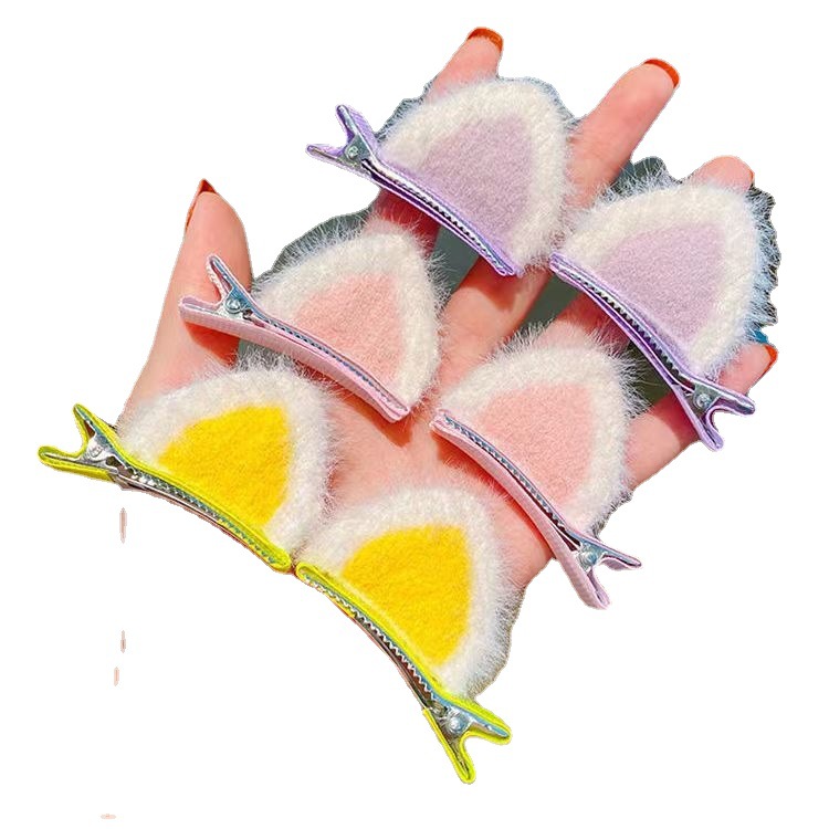 Internet celebridad orejas de gato horquilla super lindo dulce lindo niño peludo flequillo clip princesa clase niños pequeño regalo