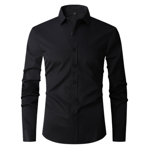 International Cross-Border Amazon New Men's Shirt Long Sleeve Trendy New Men's Casual Korean Style Slim Fit Collar Shirt Men