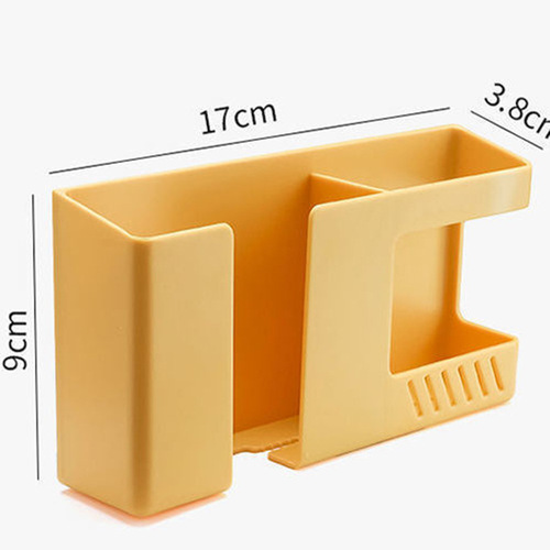 Hole-free mobile phone charging storage box multi-function remote control storage rack bedside storage rack wall hanging bracket