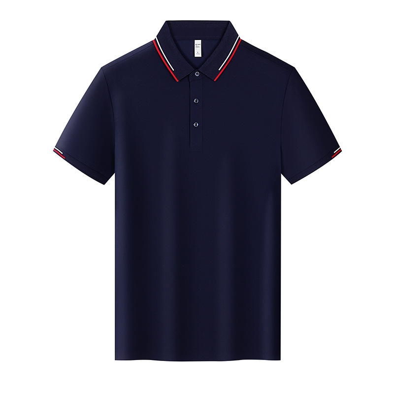 Camiseta de color de contraste de manga corta de Nylum Golf con cuello, deportes de secado rápido, camisa de polo para hombre, lujo ligero personalizado, sentido de alta gama