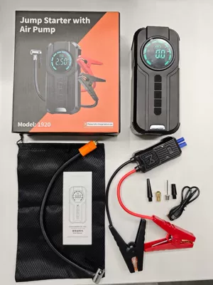 Car Air Pump, Wireless Portable Car Power Bank, Tire Inflator, Emergency Jump Starter, Cross-Border (Hava nasosu) - wireless-model-8000-mah