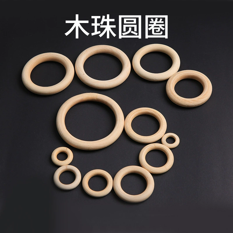 Деревянное кольцо, кольцо из бревна, деревянное кольцо с бусинами, кулон ручной работы своими руками, деревянное кольцо, подвесное кольцо из цельного дерева, ювелирные аксессуары