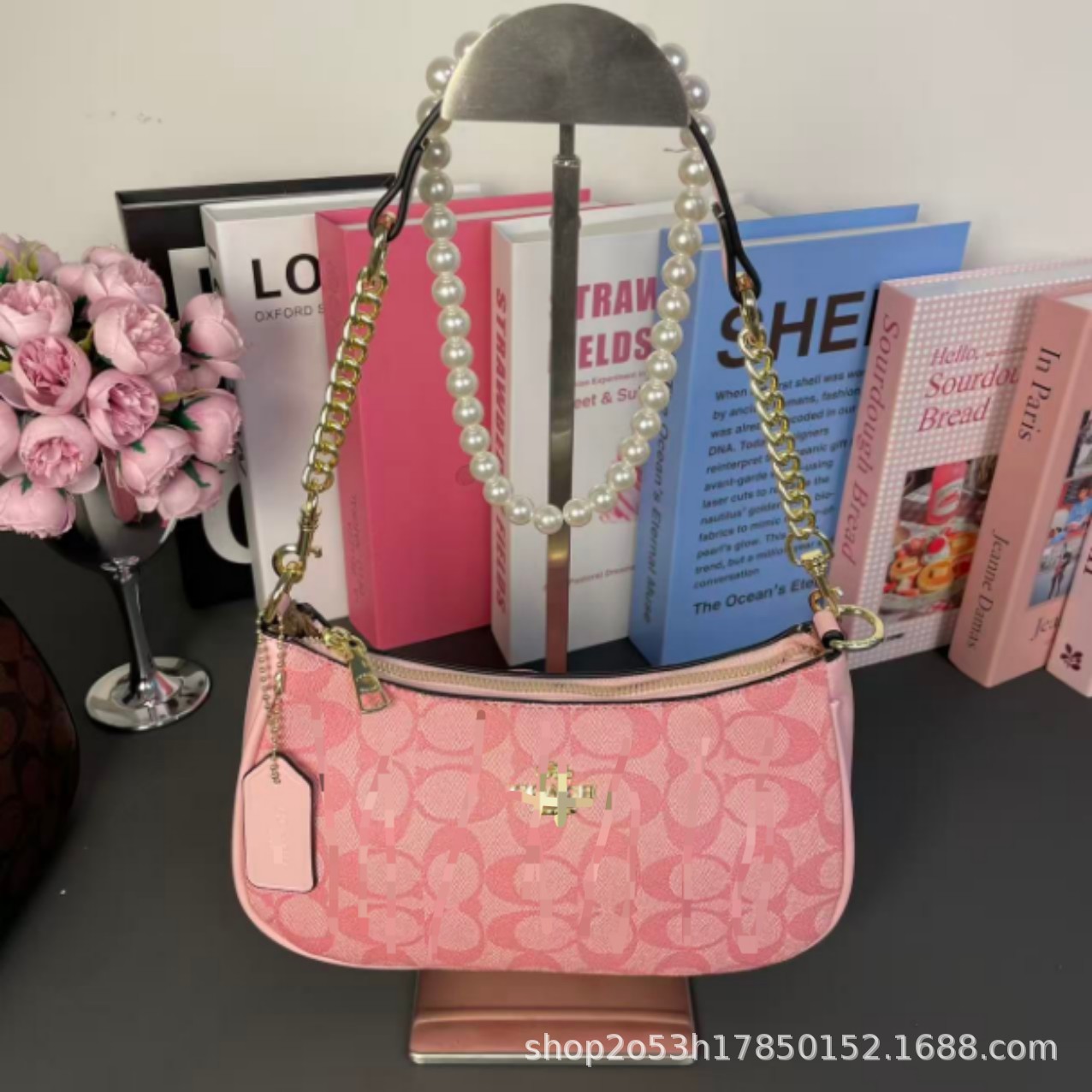 2025 nuevo bolso de media luna de fábrica original Kouc bolso de mujer bolso de brazo de moda de hombro portátil bolso de mahjong