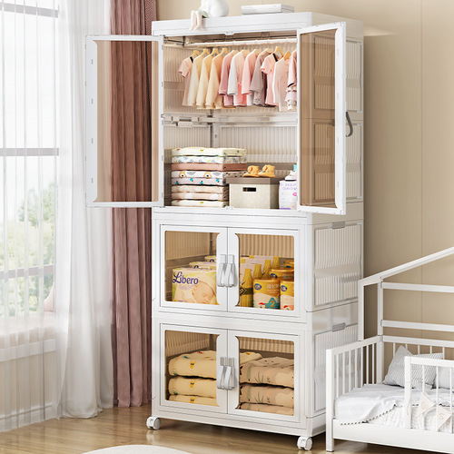 Baby wardrobe simple rental bedroom baby organization storage cabinet clothing classification children plastic storage cabinet