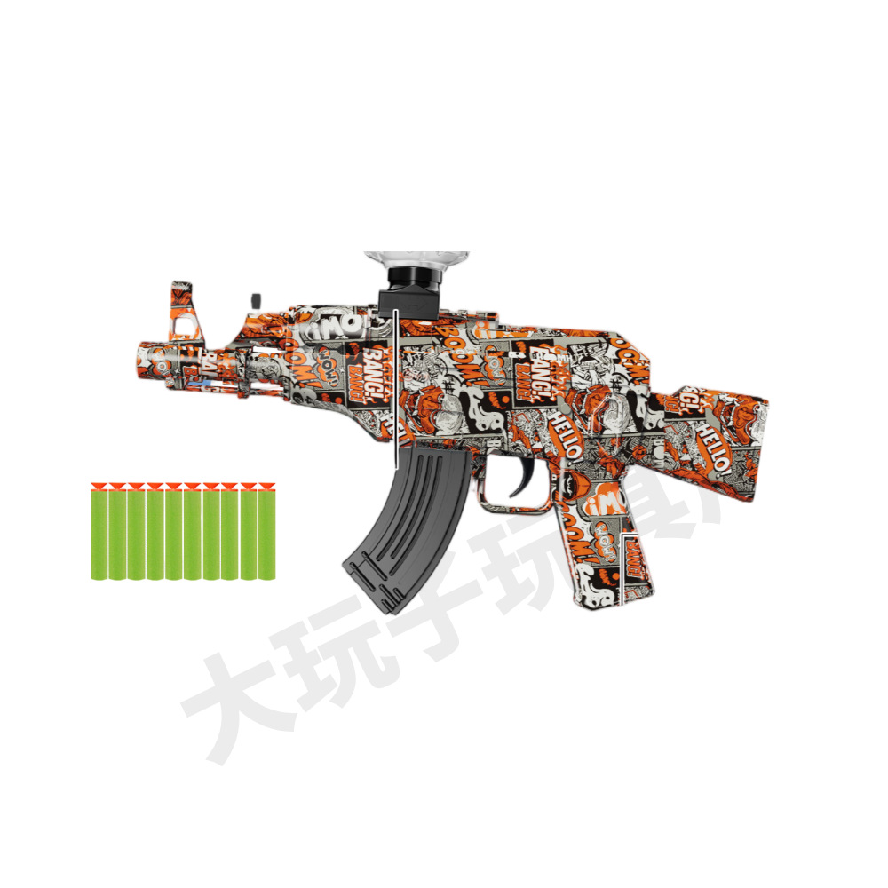 3.7V 미니 AK47 상단 공급 파인애플 병 - 주황색